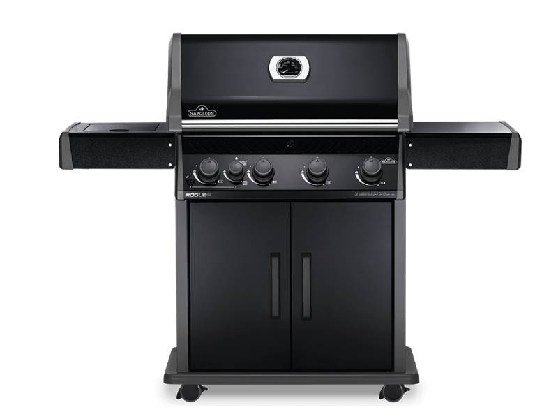 4-Burner Propane Gas Grill in Stainless Steel with Side Burner