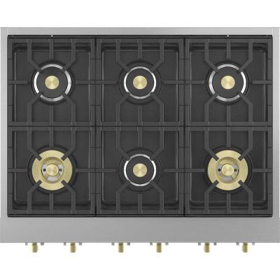 36" Monogram Gas Rangetop With 6 Burners In Stainless Steel - ZGU366NTSS