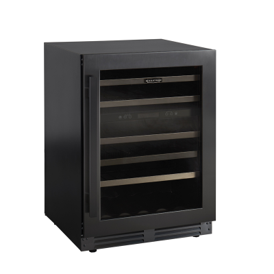 24" Marathon Built-in Dual Zone Wine Cooler in Black Steel - MWC56-DBLS