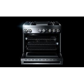 36" Jenn-Air Rise Dual-Fuel Professional-Style Range With Chrome-Infused Griddle And Steam Assist - JDSP536HL