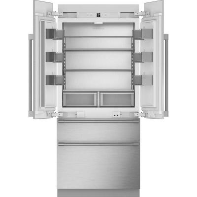 36" Monogram Integrated French-Door Refrigerator with Dual Evaporators and Door Alarm- ZIP364NBVII