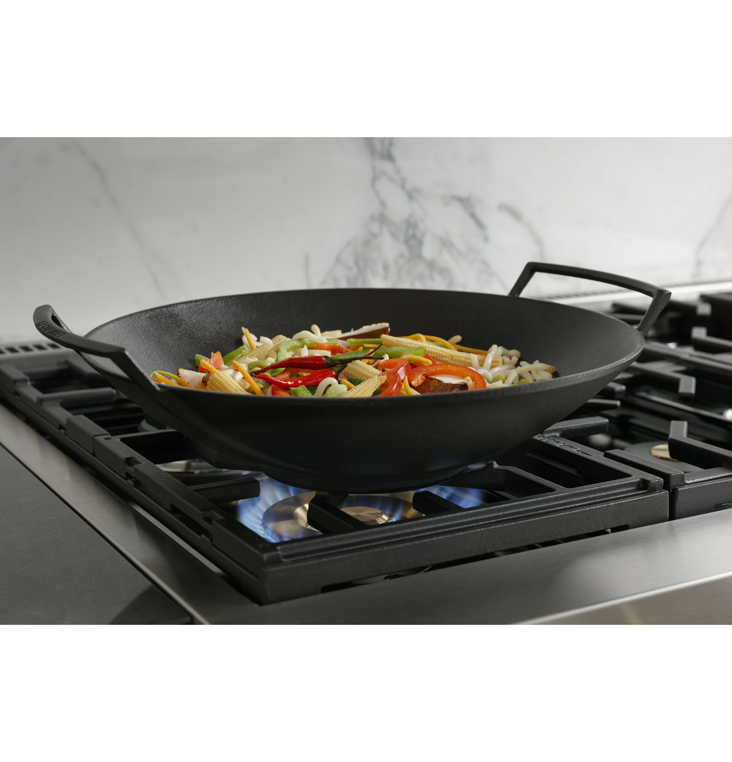 L&T RESTAURANT EQUIPMENT. L&T Panda 13+17 Multi-Burner Grand Wok Range,  Countertop, Ductile Cast Iron Wok Ring