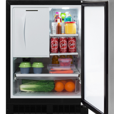 24" Marvel 5.9 Cu. Ft. Built-In Refrigerator Freezer With Crescent Ice Maker - MLRI224-SS01A