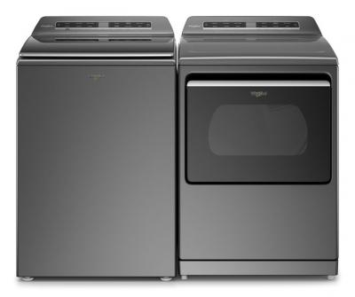 27" Whirlpool 7.4 Cu. Ft. Top Load Gas Dryer with Advanced Moisture Sensing in Chrome Shadow - WGD8127LC