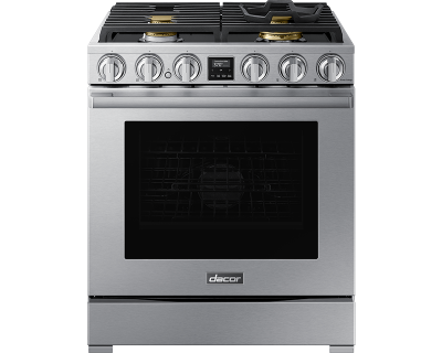 30" Dacor 6.3 Cu. Ft. Transitional Style Dual Fuel Range in Silver Stainless - DOP30T940DS/DA