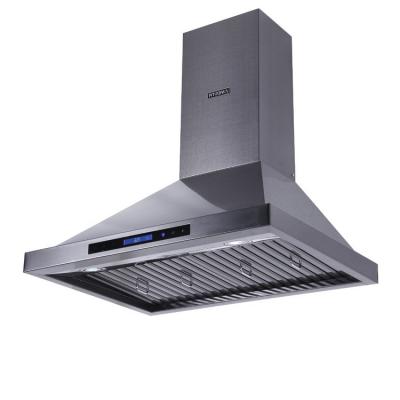 36" Vesta Frankfurt 900 CFM Wall Mount Range Hood in Black Stainless Steel - VRH-FRANKFURT-BS-36