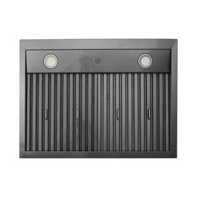 36" Vesta Frankfurt 900 CFM Wall Mount Range Hood in Black Stainless Steel - VRH-FRANKFURT-BS-36