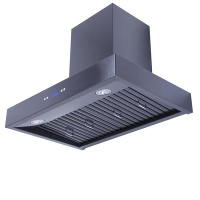 36" Vesta Stuttgart 900 CFM Wall Mount Range Hood in Black Stainless Steel - VRH-STUTTGART-BS-36