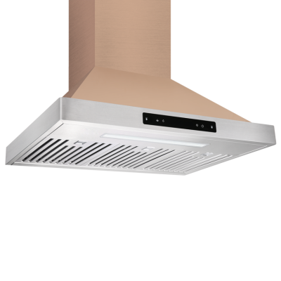 30" Vesta Brussels 800 CFM  Wall Mount Range Hood in Gold Stainless Steel - VRH-BRUSSELS-GS-30