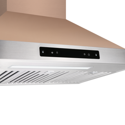 36" Vesta Brussels 800 CFM  Wall Mount Range Hood in Gold Stainless Steel - VRH-BRUSSELS-GS-36