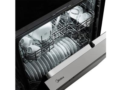 24" Midea 52 dBA Front Control Dishwasher with Interior Light - MDF24P2BST