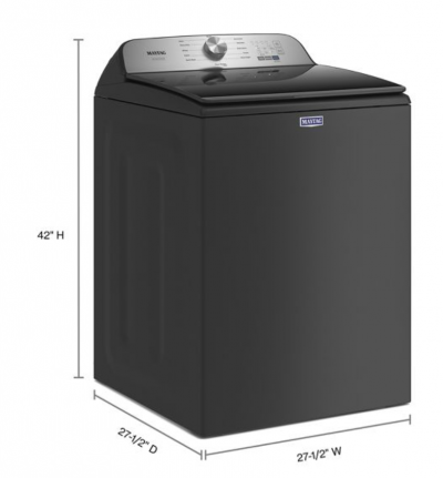 28" Maytag 5.4 Cu. Ft. Pet Pro Top Load Washer - MVW6500MBK