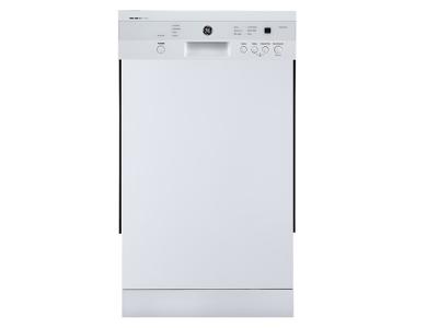 18" GE Built-In Front Control Dishwasher with Stainless Steel Tall Tub - GBF180SGMWW