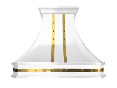 48" Cyclone Design Collection Wall Mount Hood in White Brass - DCB401248WHB