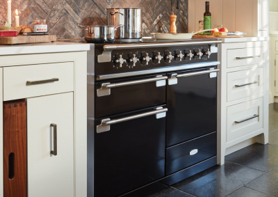 36" AGA Elise Series Freestanding Dual Fuel Range with Antique Brass Trim - AEL361DFABMBL