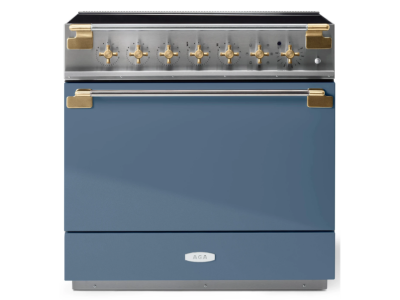 36" AGA Elise Series Freestanding Induction Range with Antique Brass - AEL361INABSTB