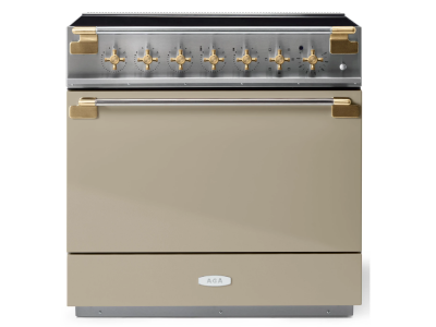 36" AGA Elise Series Freestanding Induction Range with Antique Brass - AEL361INABFWN