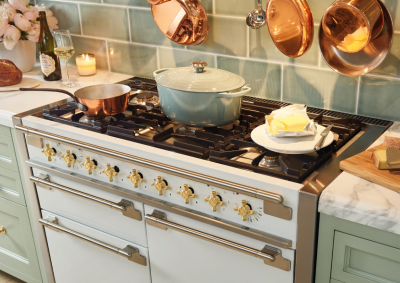 48" AGA Elise Series FreeStanding Dual Fuel Range with Brass Accents - AEL481DFABIND