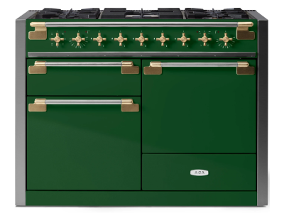 48" AGA Elise Series FreeStanding Dual Fuel Range with Brass Accents - AEL481DFABCWG