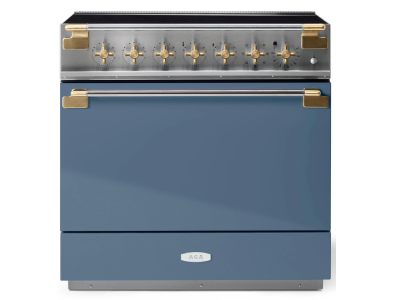 36" AGA Elise Series Freestanding Induction Range with Antique Brass - AEL361INABCBB