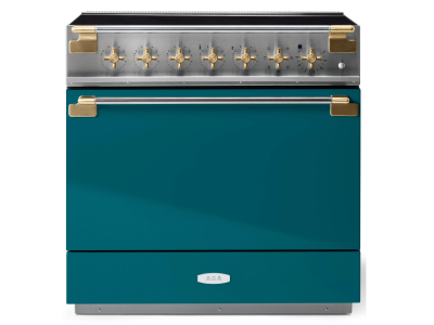 36" AGA Elise Series Freestanding Induction Range with Antique Brass - AEL361INABSAL