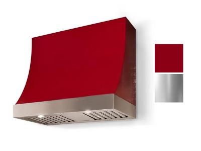 36" AGA Marquee Front Wall Mount Hood with Piccadilly Red and Brushed Nickel Trim - AH3630MRQ-PCR-BN