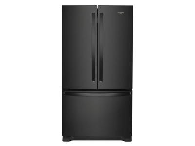 36" Whirlpool 20 Cu. Ft. French Door Bottom Mount Counter Depth Refrigerator in Black - WRFC2036RB