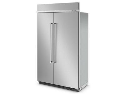 48" KitchenAid 30 Cu. Ft. Built-In Side-by-Side Refrigerator with PrintShield Finish - KBSN708MPS