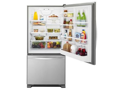 30" Whirlpool 19 Cu. Ft. Bottom-Freezer Refrigerator with Freezer Drawer - WRB329RFBM