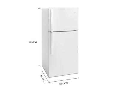 30" Whirlpool 19.2 Cu. Ft. Top-Freezer Refrigerator With LED Interior Lighting - WRT549SZDW