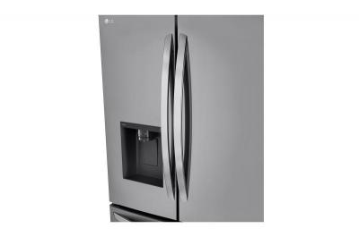 36" LG 26 Cu. Ft. French 3 Door Counter-Depth MAX Refrigerator with Ice and Water Dispenser - LCFC26XSS