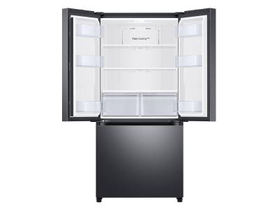 33" Samsung Freestanding French Door Refrigerator With Built- In Look In Fingerprint Resistant Black Stainless Steel - RF18A5101SG