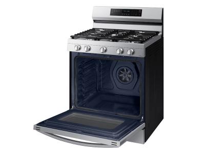 30" Samsung 6.0 Cu. Ft. Freestanding Gas True Convection Range With Wi-Fi And Air Fry - NX60A6711SS