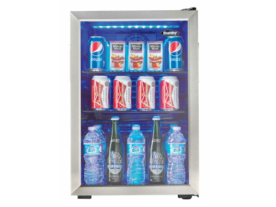 18" Danby 2.6 Cu. Ft. Free-Standing Beverage Center in Stainless Steel - DBC026A1BSSDB