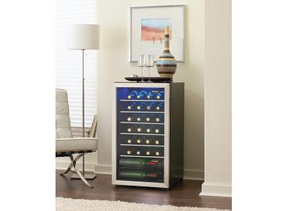 18" Danby 36 Bottle Free-Standing Wine Cooler in Stainless Steel - DWC93BLSDBR1