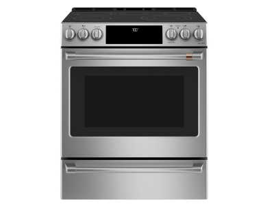 Cafe Slide-In Front Control Electric Range with Dynamic Bake - CRS70XAWCS1