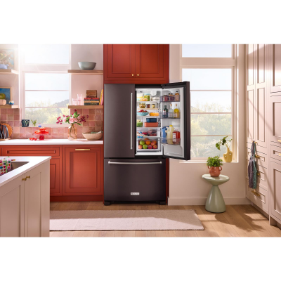 36" KitchenAid 20 Cu. Ft. French Door Bottom Mount Counter Depth Refrigerator - KRFC136RBS