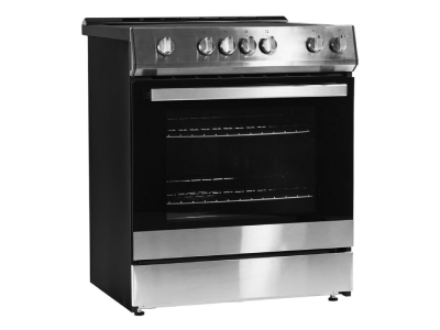 30" Danby 5.0 Cu. Ft. Slide-In Smooth Top Electric Range with Knob Controls in Stainless Steel - DRRM300BSSC