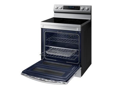 30" Samsung 6.3 cu.ft. Electric Range with Air Fry and Flex Duo - NE63A6751SS