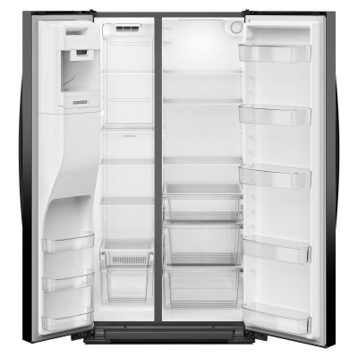 36" Whirlpool Wide Side-by-Side Refrigerator in Black - WRSC5536RB