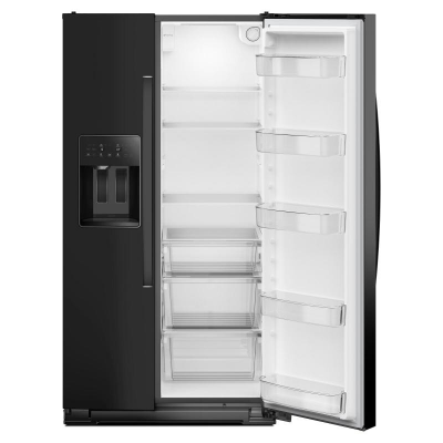 36" Whirlpool Wide Side-by-Side Refrigerator in Black - WRSC5536RB