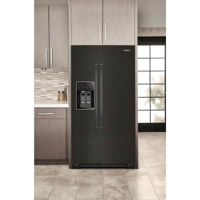 36" Whirlpool Wide Side-by-Side Refrigerator in Black Stainless - WRSC5536RV