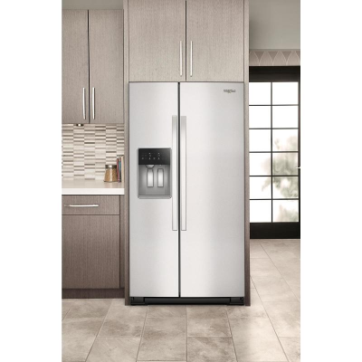 36" Whirlpool Wide Side-by-Side Refrigerator in Fingerprint Resistant Stainless Steel - WRSC6536RZ