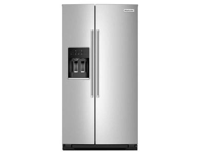 36" KitchenAid Side-by-Side Refrigerator with Panoramic LED Lighting - KRSF536RPS