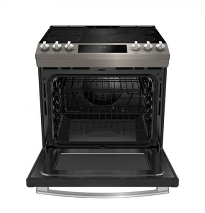 30" GE Profile 5.3 Cu. Ft. Slide In Front Control Electric  Self-Cleaning Range - PCS940EMES