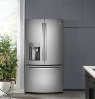 36" GE Profile 27.7 Cu. Ft. Smart Fingerprint Resistant French-Door Refrigerator - PFE28PYNFS